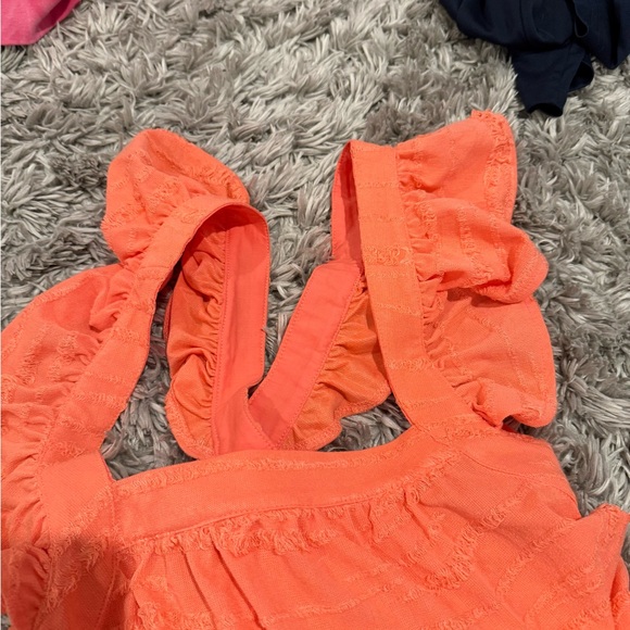 Orange Ruffle Strap Top - Picture 2 of 3